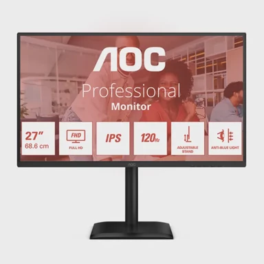 AOC Monitor 27E4U, 27", FHD, IPS, 120 Hz